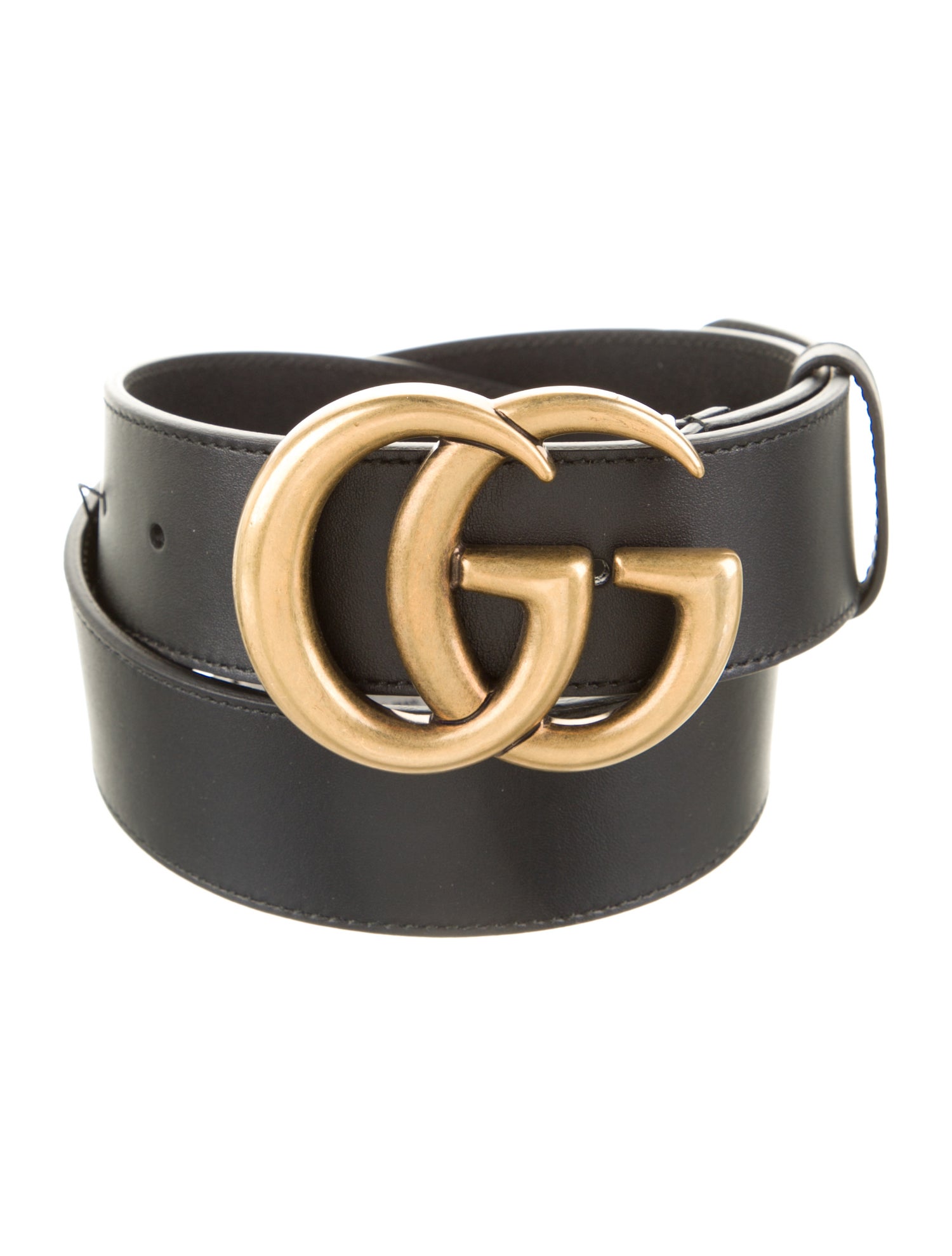 Gucci Double G Logo Calf Leather Belt