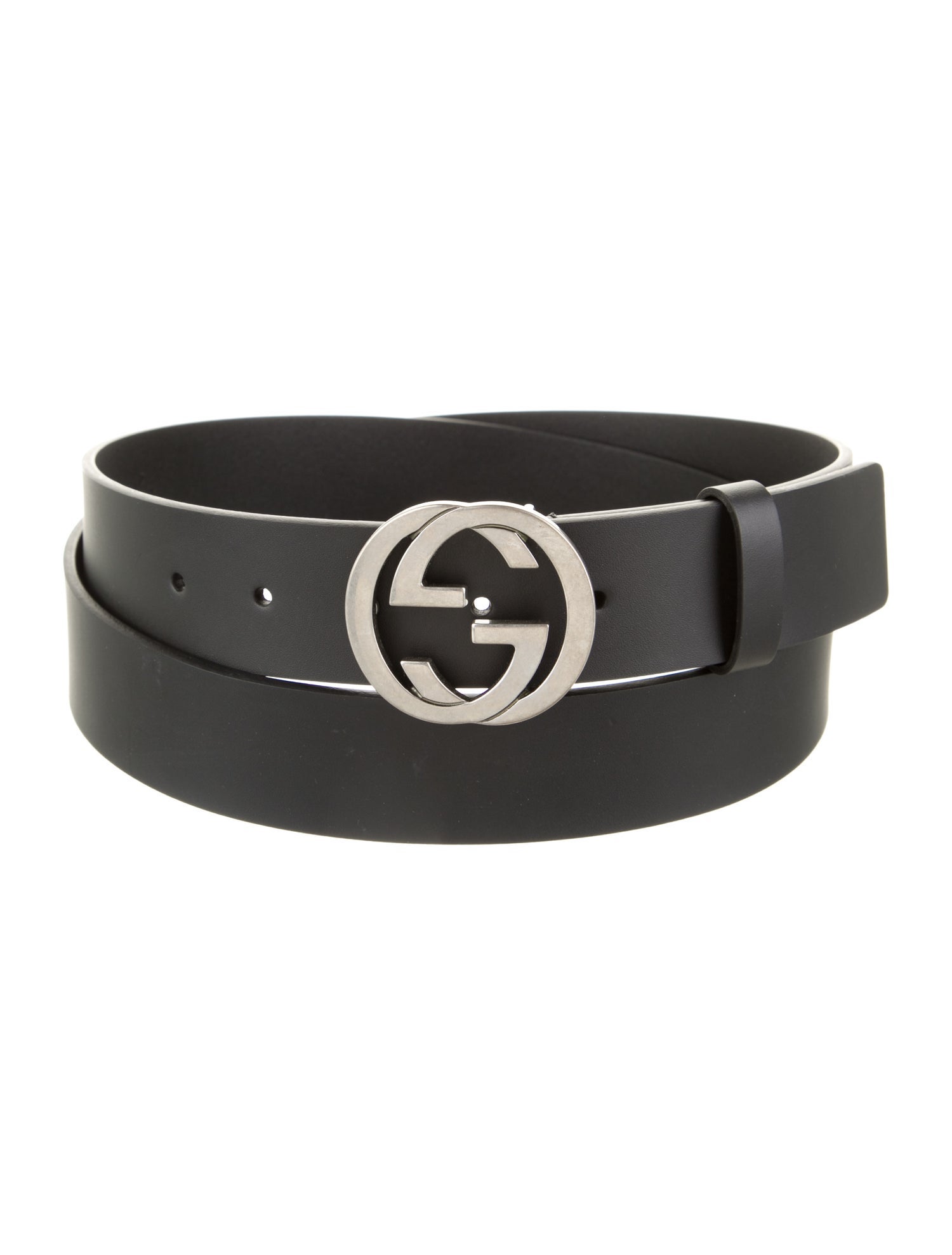Gucci Interlocking G Logo Leather Waist Belt