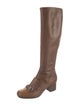 Gucci Horsebit Accent Leather Riding Boots