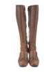 Gucci Horsebit Accent Leather Riding Boots