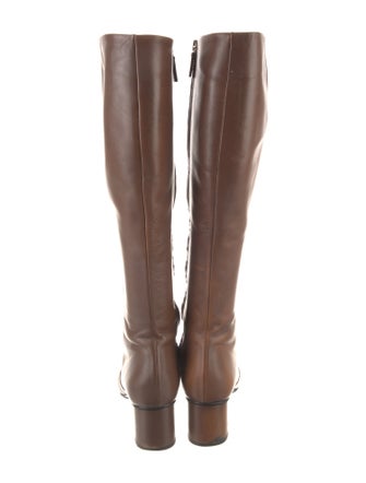 Gucci Horsebit Accent Leather Riding Boots