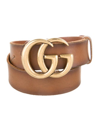 Gucci Double G Logo Calf Leather Belt
