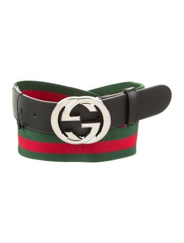 Gucci Belts Web Accent Canvas Waist Belt XS