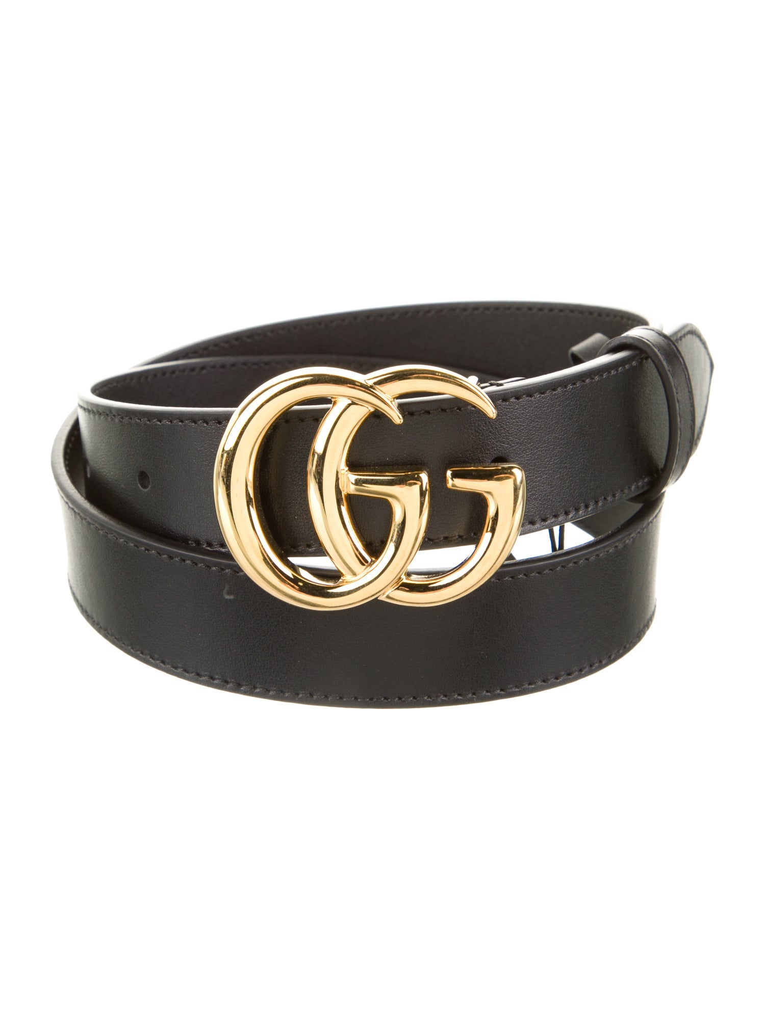 Gucci Double G Logo Calf Leather Belt