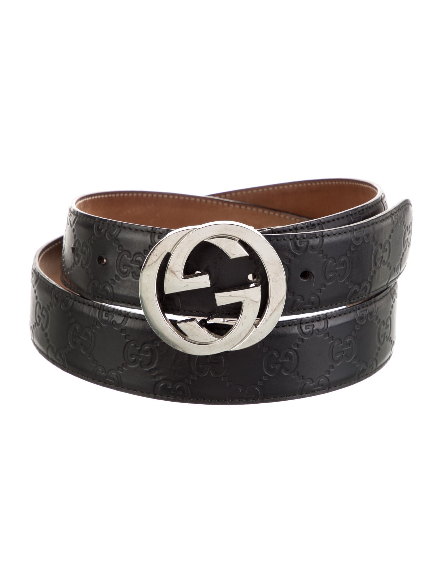 Gucci Embossed Leather Waist Belt