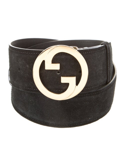 Gucci Interlocking G Logo Suede Belt
