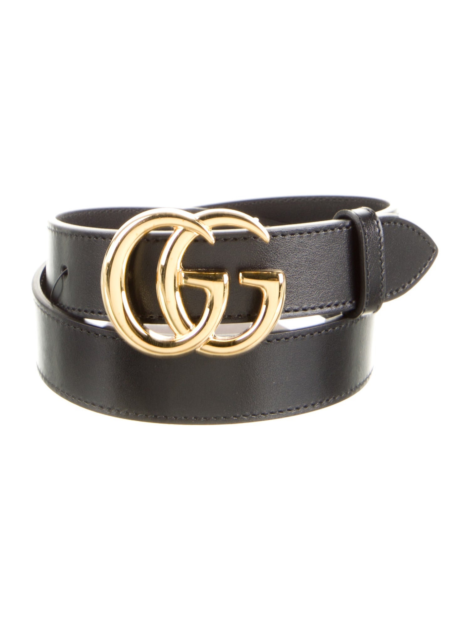 Gucci Double G Logo Calf Leather Belt