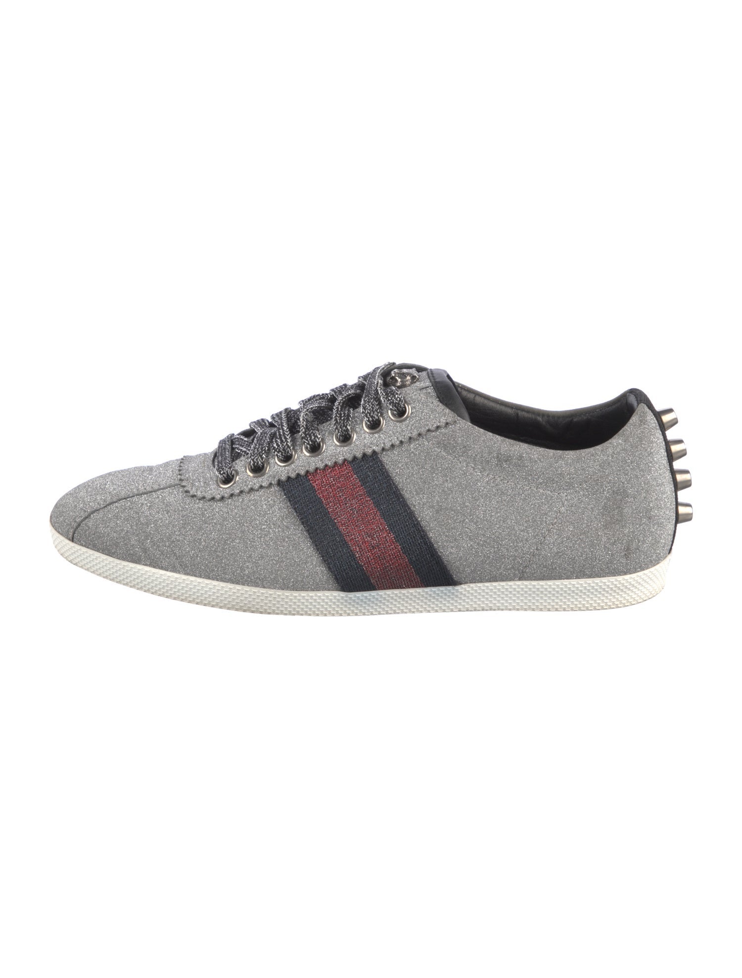 Gucci Web Accent Leather Sneakers