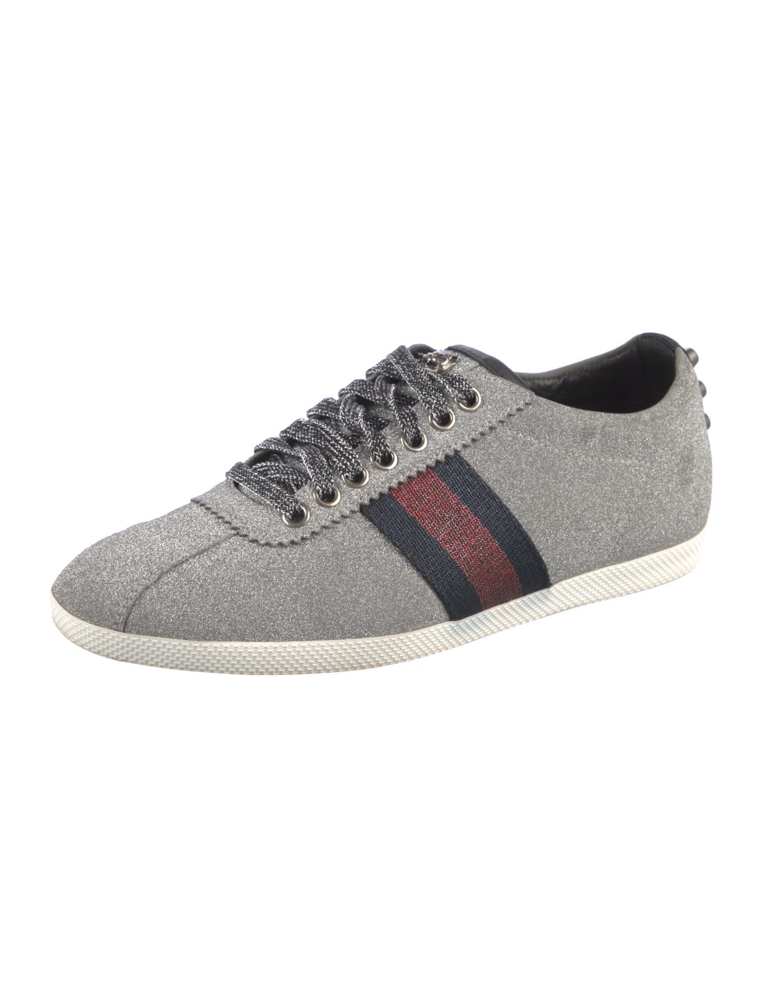 Gucci Web Accent Leather Sneakers