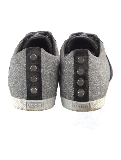 Gucci Web Accent Leather Sneakers