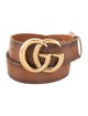 Gucci Double G Logo Leather Waist Belt