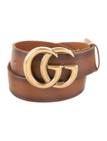 Gucci Belts Double G Logo Leather Waist Belt XXS
