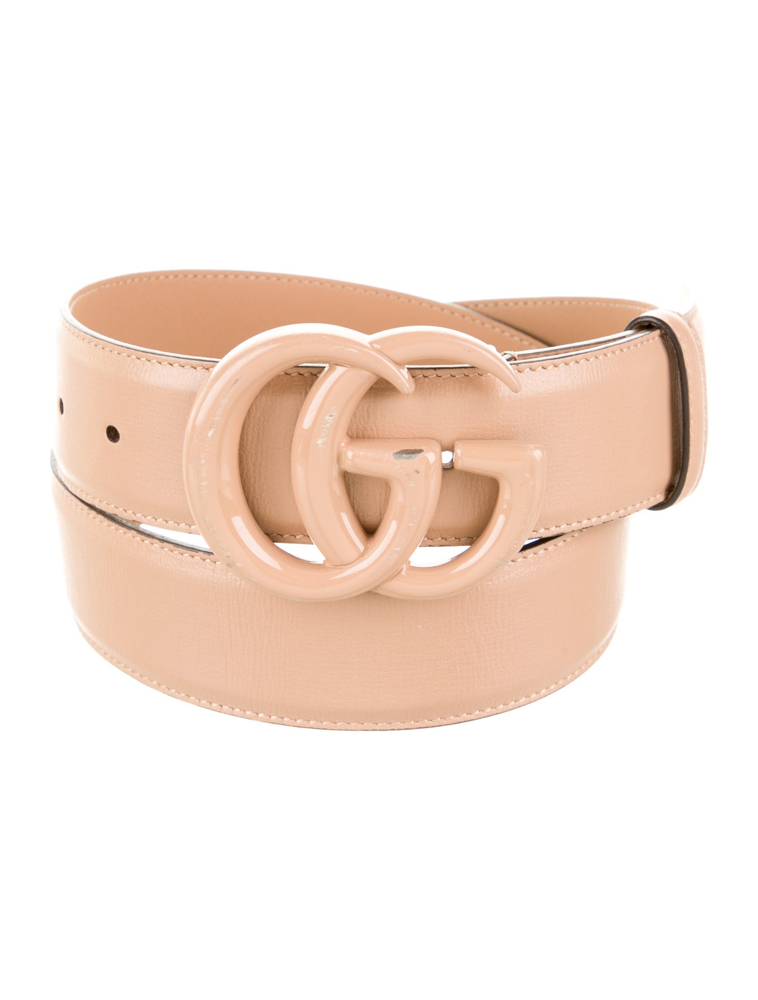 Gucci Double G Logo Leather Belt