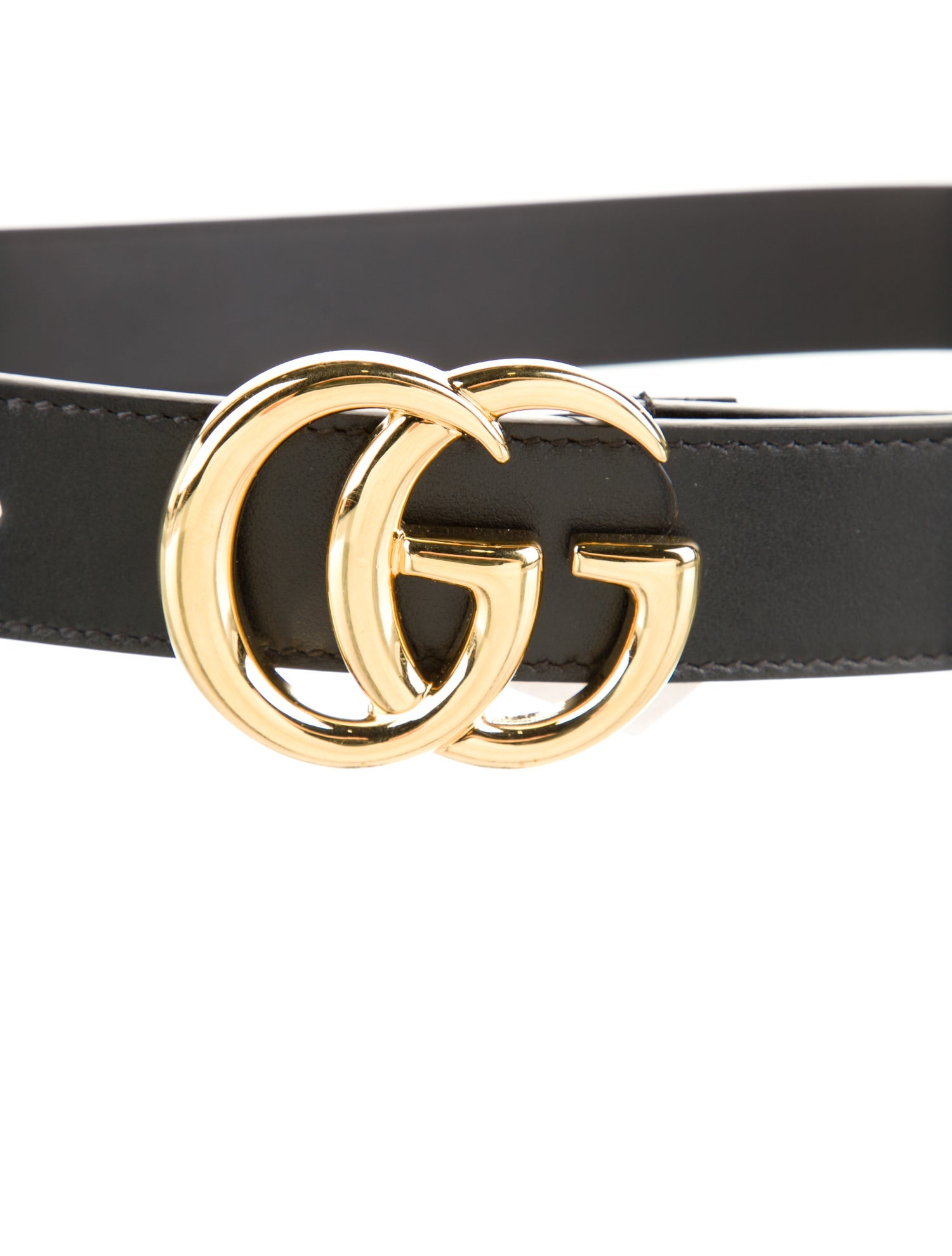 Gucci Double G Logo Calf Leather Belt