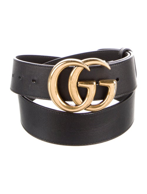 Gucci Double G Logo Leather Belt