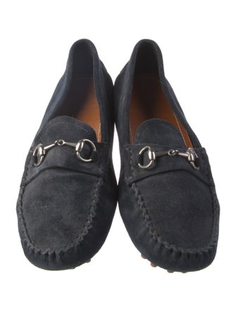 Gucci Horsebit Accent Suede Loafers