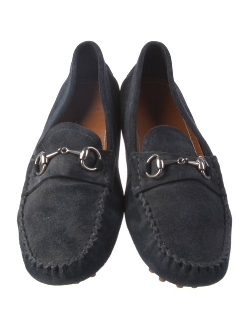 Gucci Horsebit Accent Suede Loafers