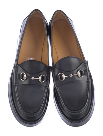 Gucci Horsebit Accent Leather Loafers