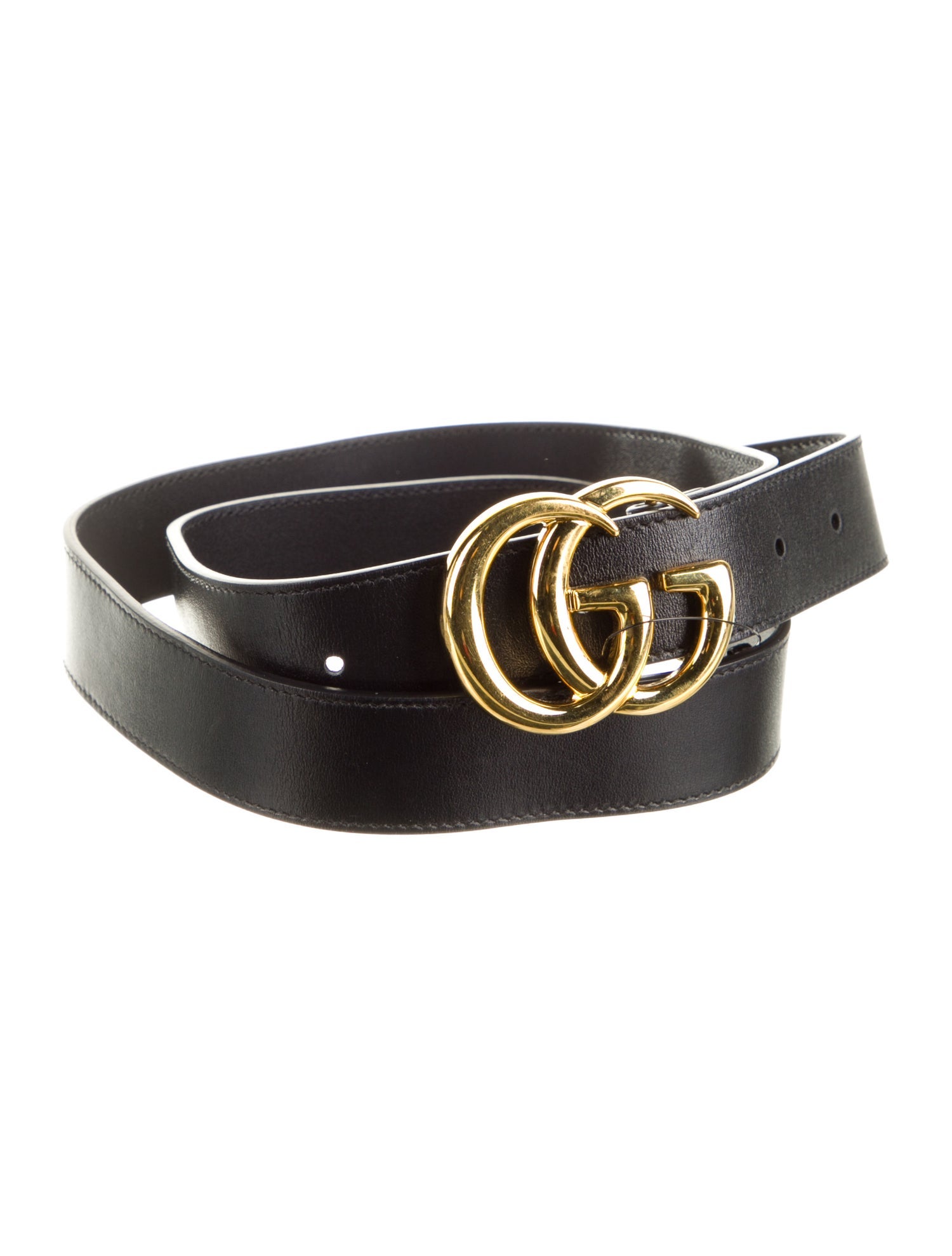 Gucci Double G Logo Leather Belt