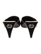 Gucci Interlocking G Logo Embossed Leather Mules
