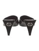 Gucci Interlocking G Logo Embossed Leather Mules