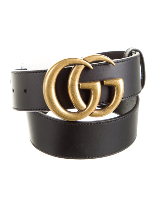 Gucci Double G Logo Leather Belt