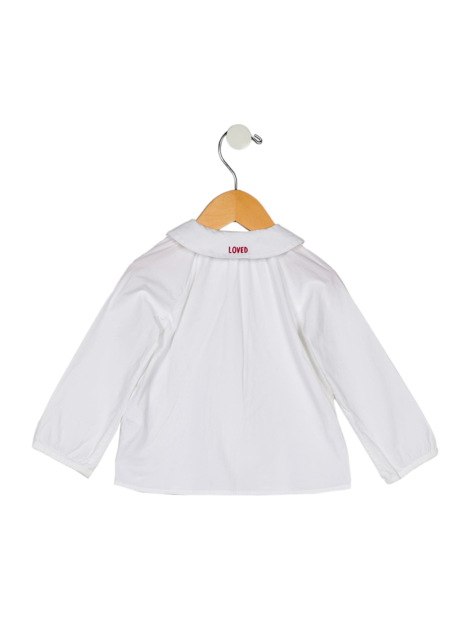 Gucci Infant Girls' Embroidered Long Sleeve Button Up Top