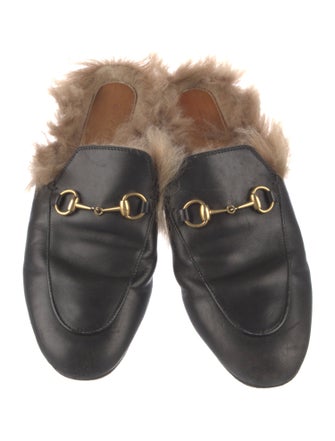 Gucci Horsebit Accent Leather Mules