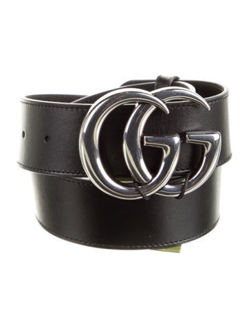 Gucci Belts Double G Logo Leather Belt XS