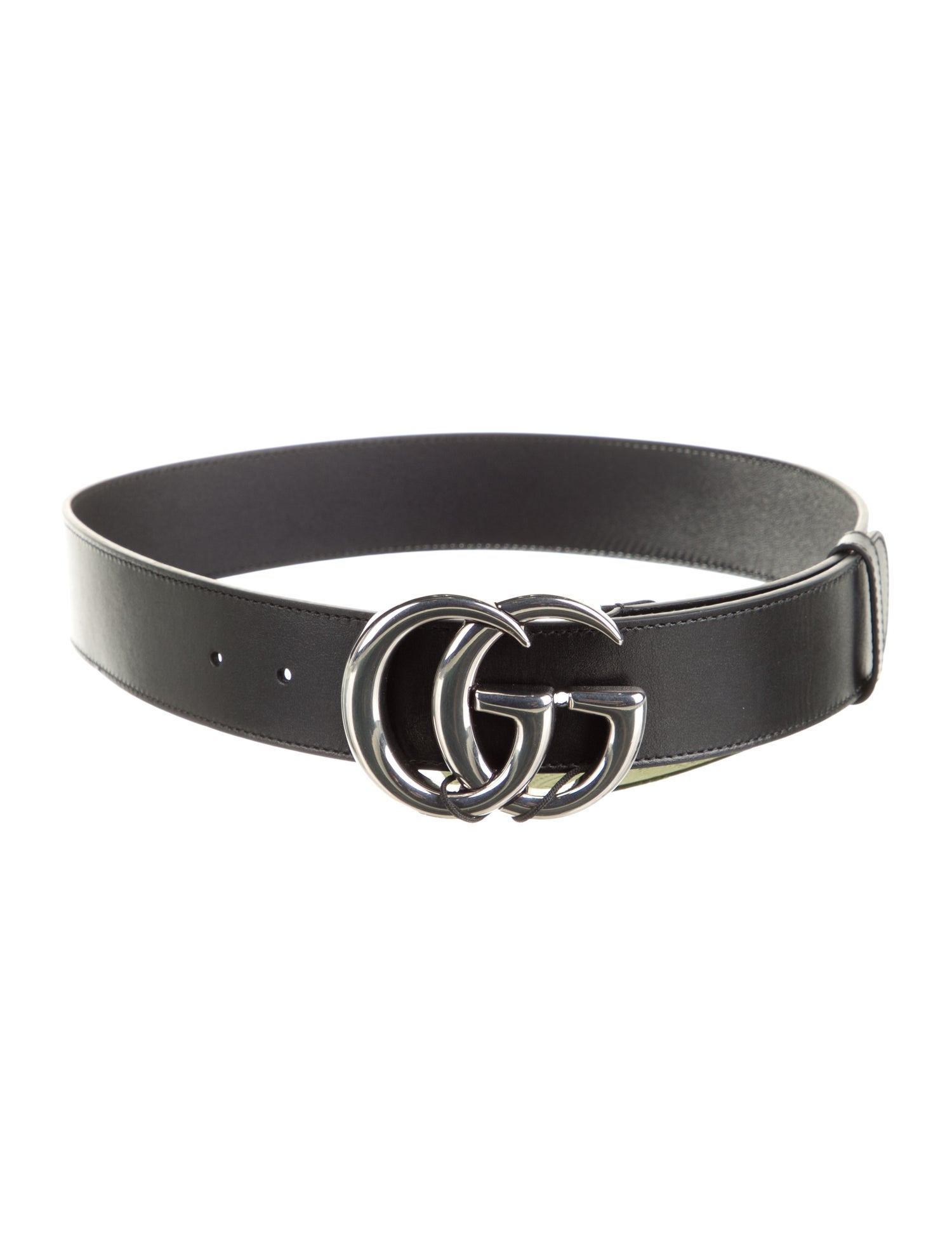 Gucci Double G Logo Leather Belt