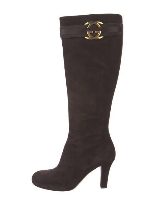 Gucci Interlocking G Logo Suede Boots