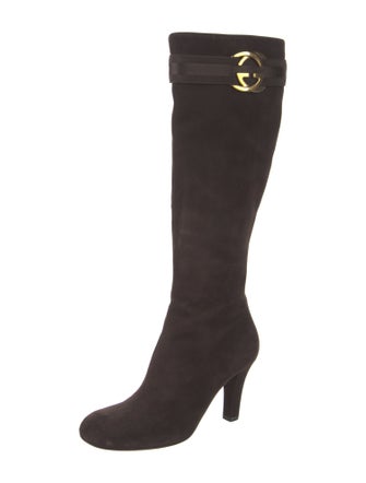 Gucci Interlocking G Logo Suede Boots