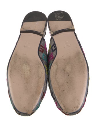 Gucci Horsebit Accent Printed Mules