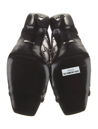 Gucci Leather Crystal Embellishments Slides