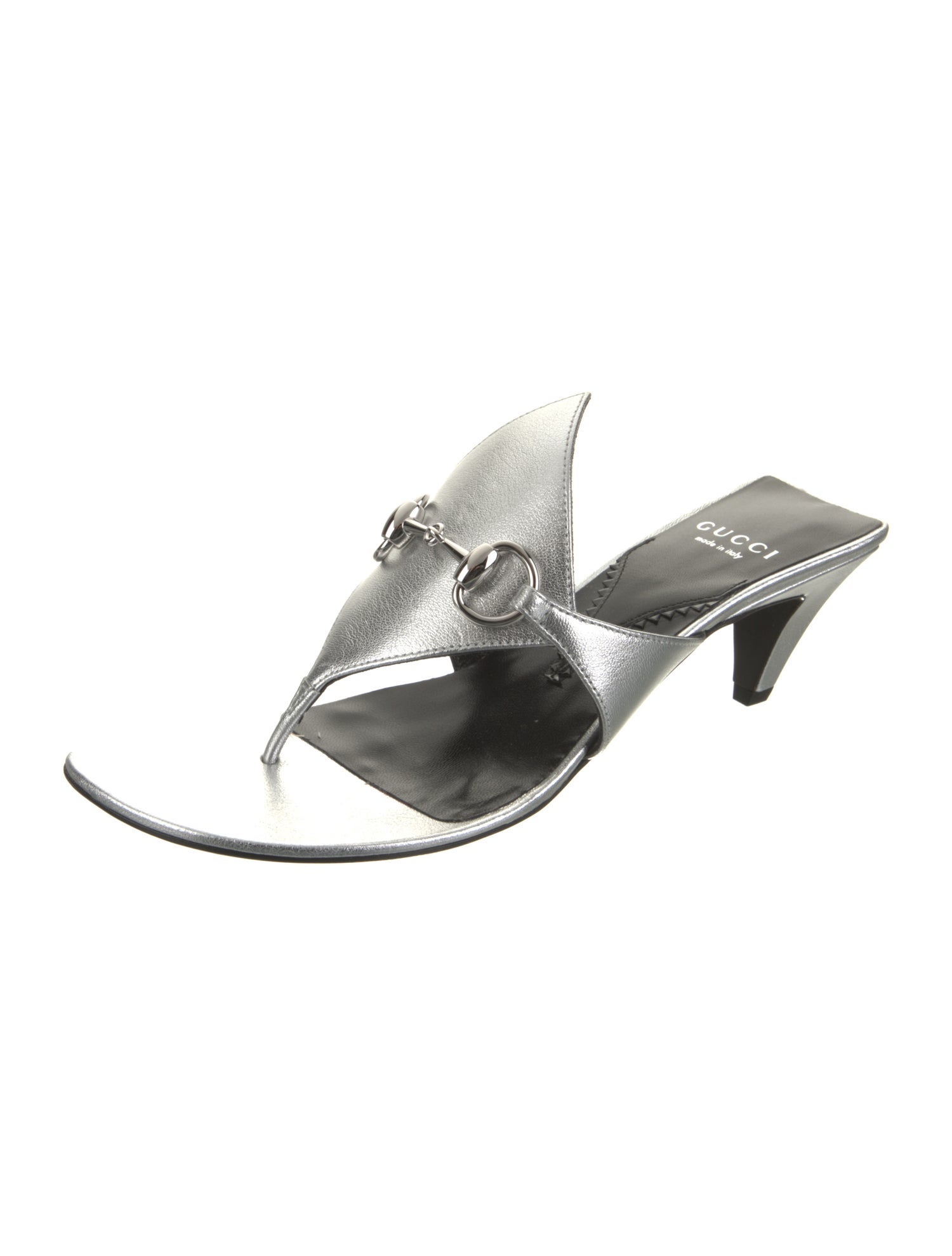 Gucci Horsebit Accent Leather Slides