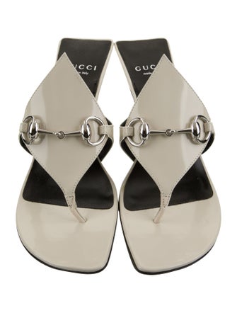 Gucci Horsebit Accent Leather Slides