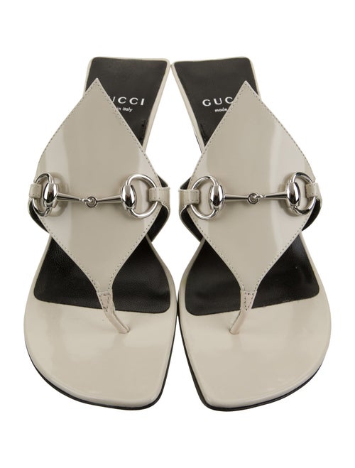 Gucci Horsebit Accent Leather Slides