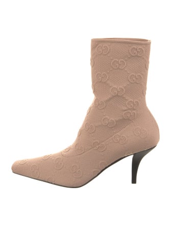 Gucci Leather Printed Sock Boots