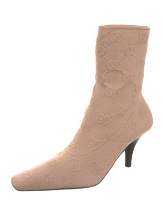 Gucci Leather Printed Sock Boots