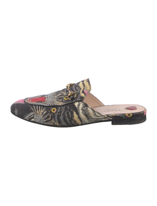 Gucci Horsebit Accent Printed Mules