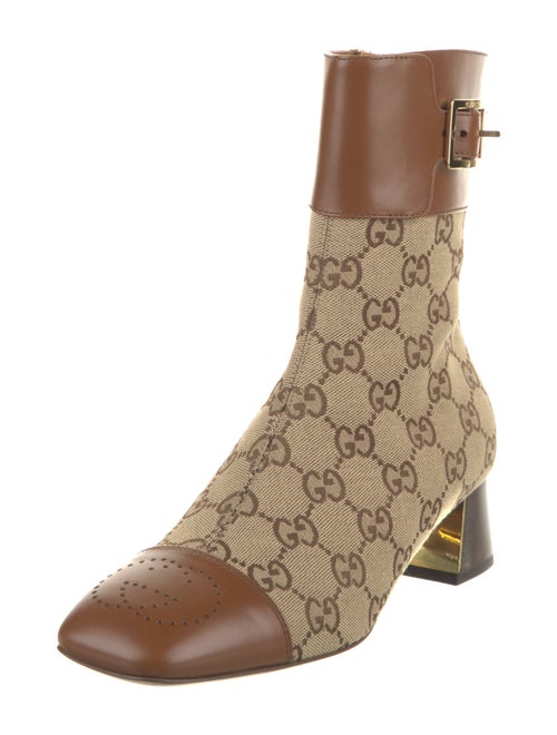 Gucci Canvas Printed Boots