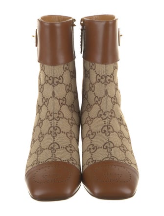 Gucci Canvas Printed Boots