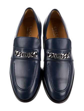 Gucci Interlocking G Logo Leather Dress Loafers