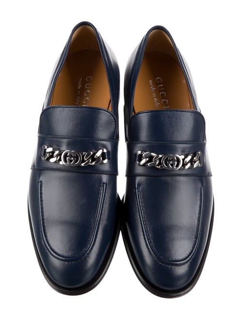 Gucci Interlocking G Logo Leather Dress Loafers