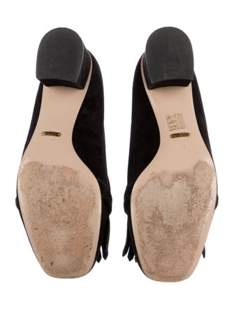 Gucci Double G Logo Suede Pumps