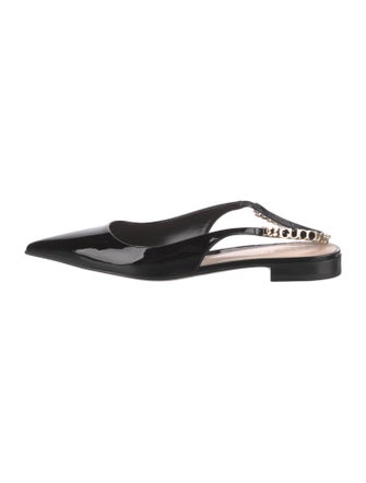 Gucci Patent Leather Slingback Flats