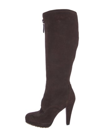 Gucci Suede Lace-Up Boots