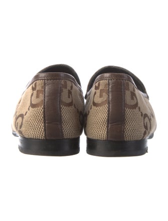 Gucci Horsebit Accent Canvas Loafers