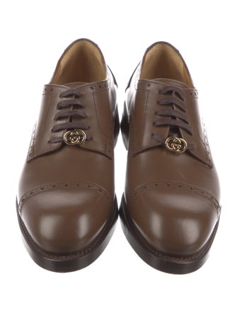 Gucci Interlocking G Logo Leather Brogues