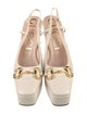 Gucci Horsebit Accent Leather Slingback Pumps